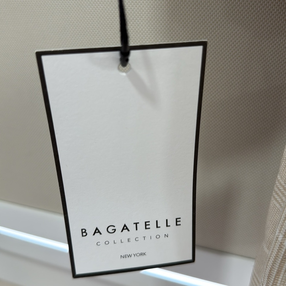 Bagatelle Collection Women's Beige Plaid Trench Coat - Picture 3 of 7